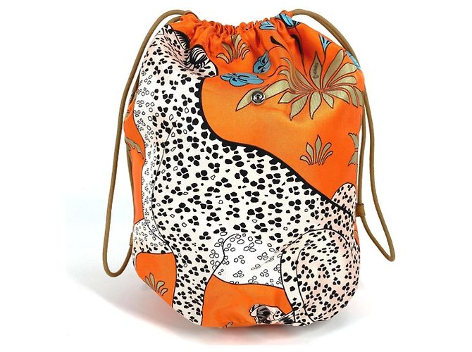 Hermès Pochette Multi-Pouch Musardine en Seda Naranja Hermes