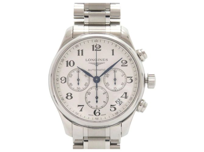 Relógio automático em aço inoxidável da Coleção Master da Longines
