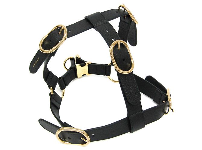 Gucci Interlocking G Pet Harness Black