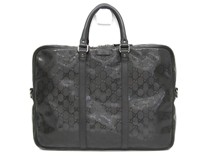 Gucci GG Imprimé Men's Briefcase Black Leather Plastic  ref.2564914