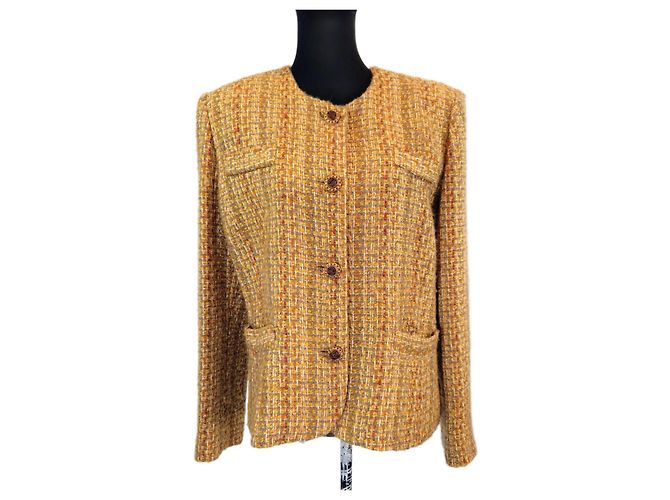 Mila Shön Mila Schon giacca in bouclé 1980s Marrone Giallo