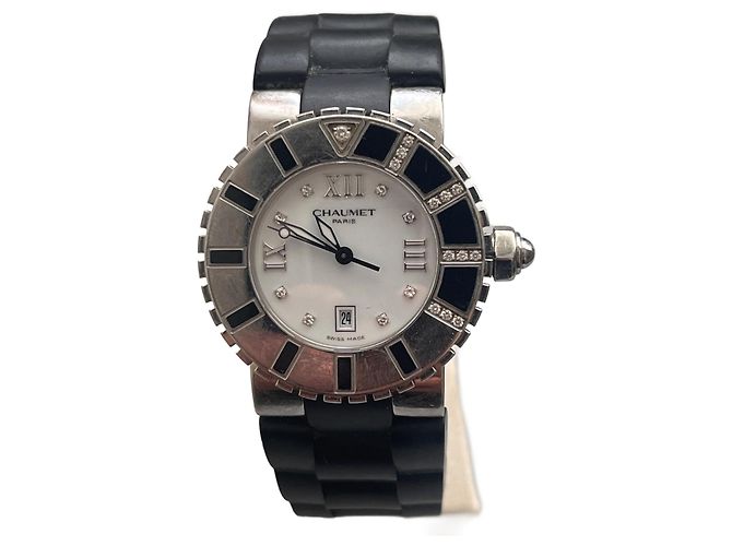 Relógio Chaumet Class One em aço com diamantes Branco