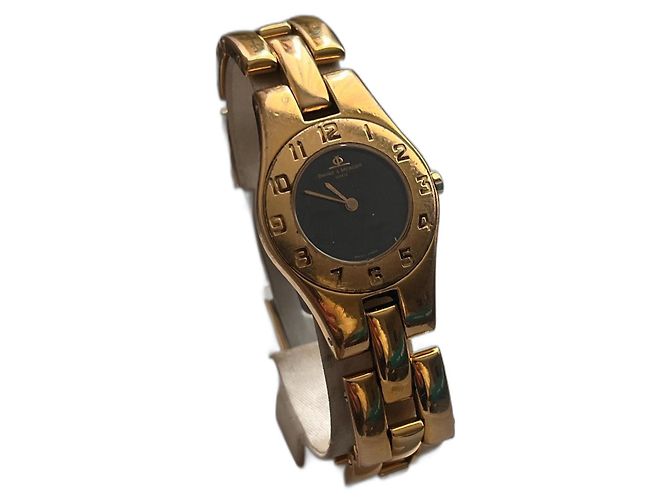 Orologio Baume & Mercier Linea Placcato Oro Quadrante Nero D'oro