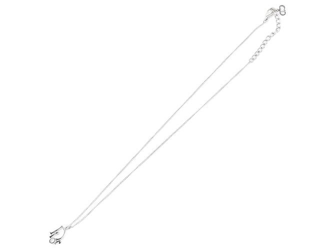 Collar Péndulo CD Christian Dior Metal Plata