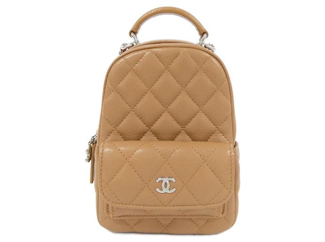 Timeless Chanel Zeitlos Klassischer Rucksack Beige