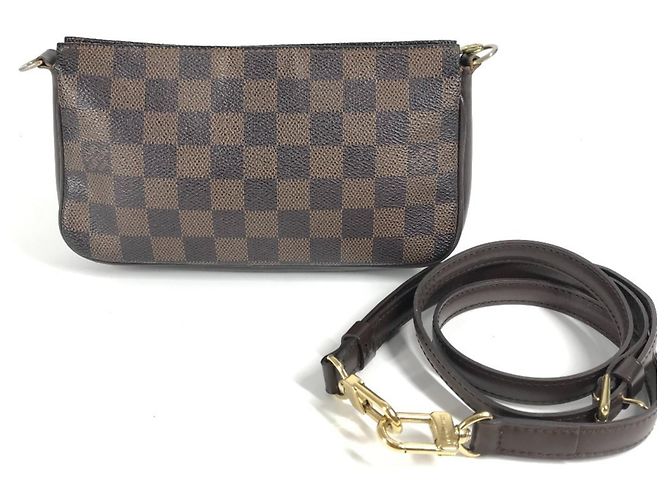Borsa a Spalla Pochette Damier Navona Louis Vuitton Marrone Damier ebene