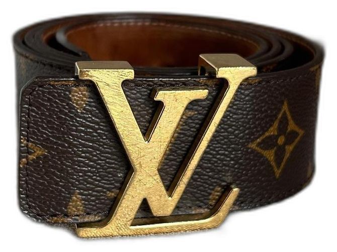 Montsouris Louis Vuitton Initiales Belt Brown Leather