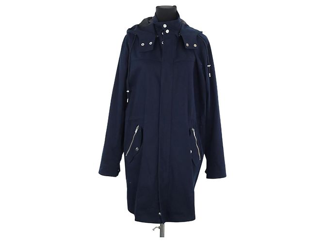 The Kooples Parka in cotone blu navy