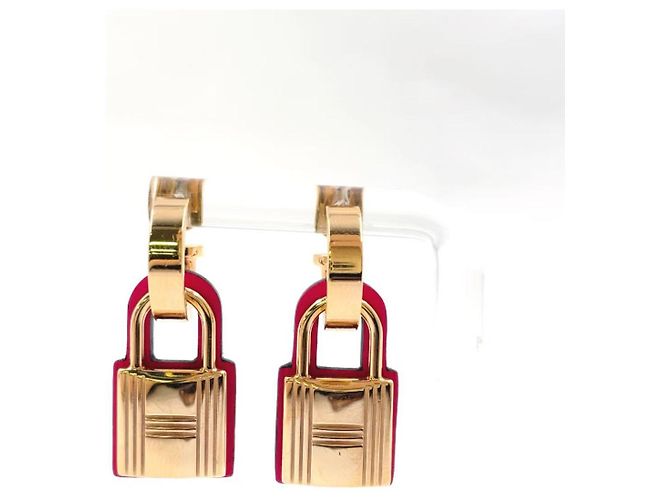 Orecchini O Kelly PM Hermès Oro Rosa D'oro Metallico