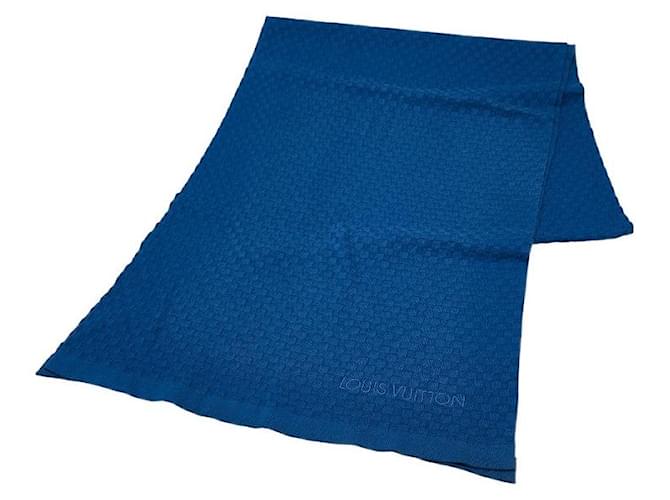Louis Vuitton Cotton Cashmere Scarf Blue  ref.2566332
