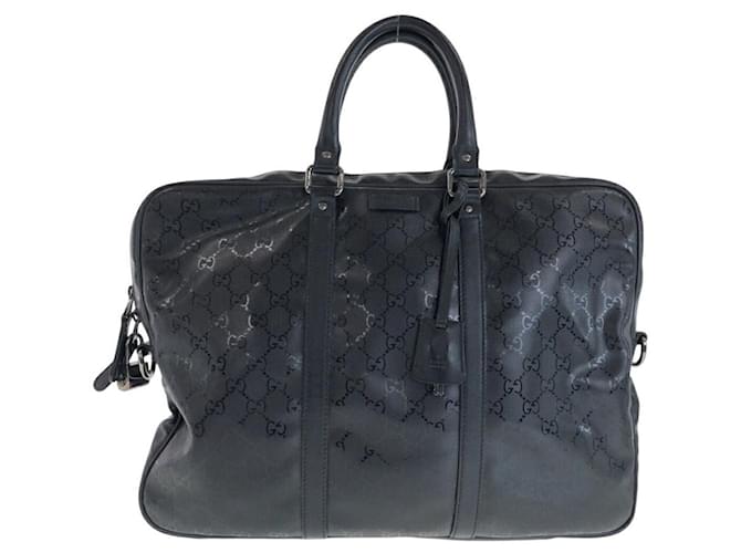 Gucci Black PVC Tote Business Bag Cloth  ref.2566374