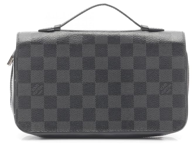 Louis Vuitton Zippy XL Damier Graphite Long Wallet Black Cloth  ref.2566639