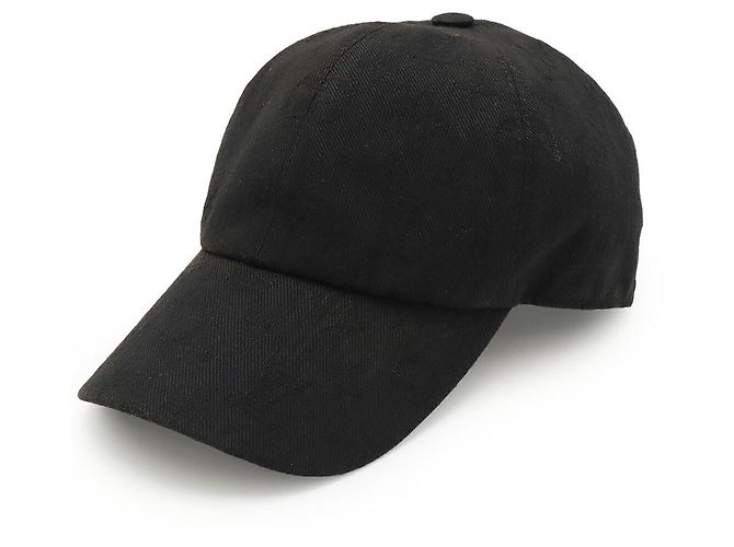 Gorra de béisbol de algodón Monogram Louis Vuitton Negro