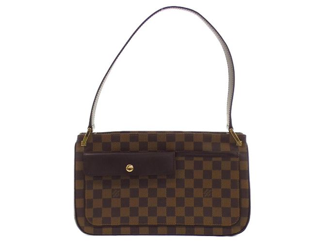 Bolsa de Ombro Damier Abbesses da Louis Vuitton Marrom