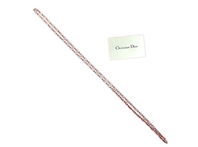 Collana Christian Dior Argento Metallico