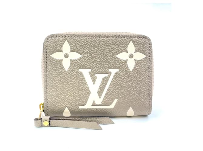 Louis Vuitton Zippy Coin Purse Wallet Grey Leather Pony-style calfskin  ref.2568143