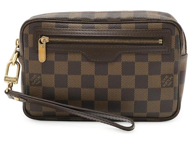 Louis Vuitton Pochette Bié Macao Damier Clutch Bag Brown Cloth  ref.2568199