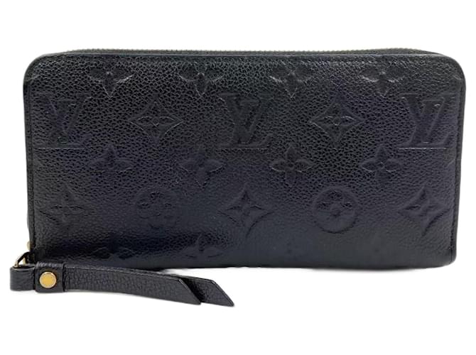 Louis Vuitton Zippy Wallet Black Leather Pony-style calfskin  ref.2568306