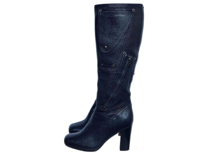Prada Black Leather Boots