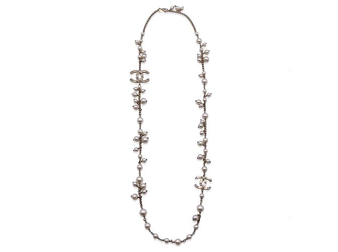 Timeless Collana in metallo Chanel CC D'oro Metallico