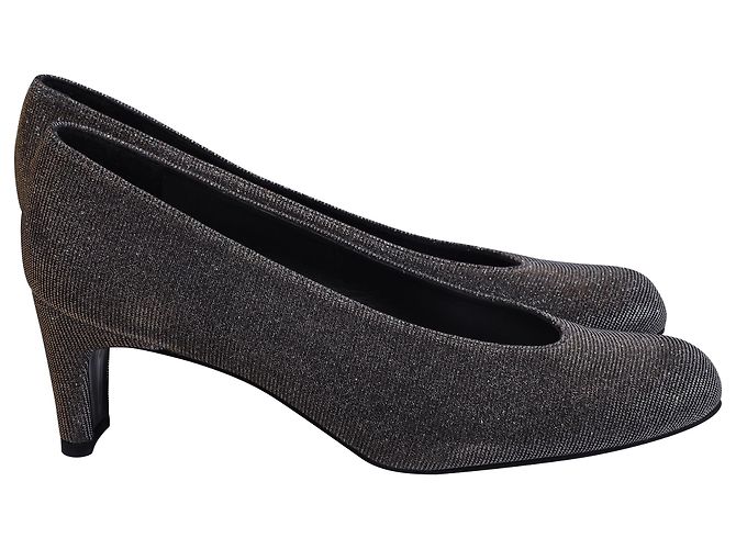 Décolleté Chic Stuart Weitzman in Lurex Argento Metallico