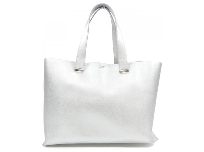 Giorgio Armani Bag Silvery Metallic Leather  ref.2569312