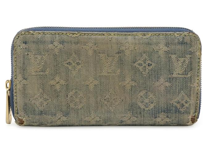 Louis Vuitton Monogram Denim Zippy Wallet Blue  ref.2569402