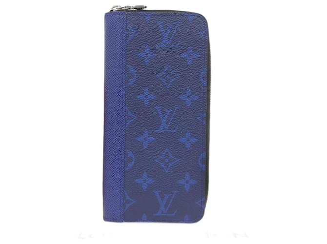 Louis Vuitton Zippy Wallet Vertical Blue Cloth  ref.2569935