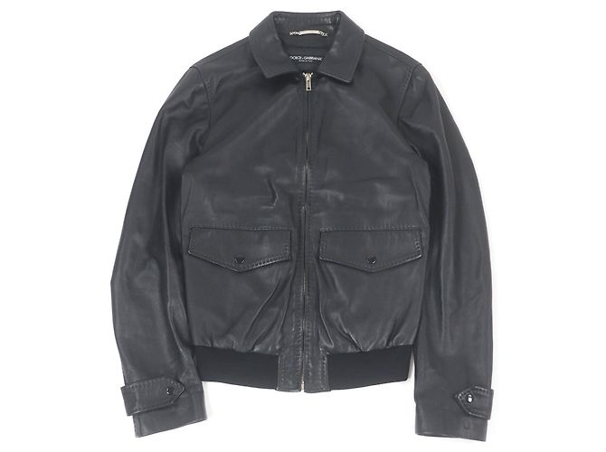 Dolce & Gabbana Dolce&Gabbana Lamb Leather Jacket Black