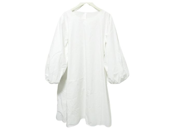 Autre Marque Vestido Largo Acampanado Merlette Blanco
