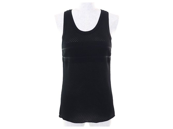 Christian Dior Back logo mesh Tank Top Black