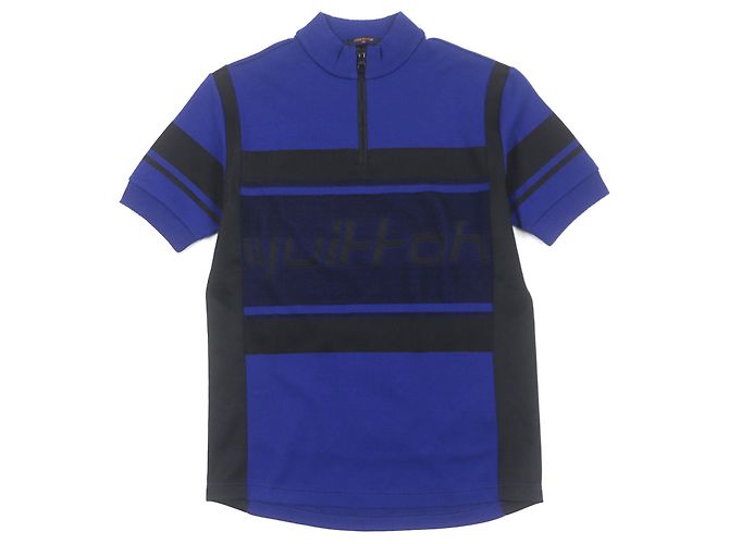 Tejido de algodón jacquard Louis Vuitton Negro Azul