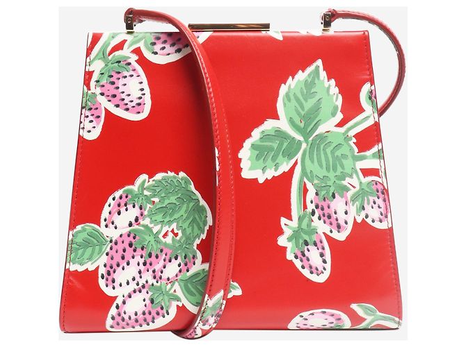 Bally Bolsa de ombro com estampa de morango Vermelho