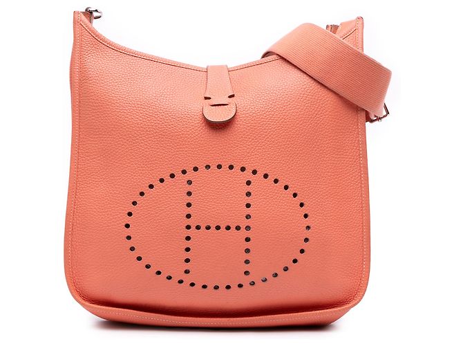 Hermès Evelyne III 29 em Couro Clemence Rosa