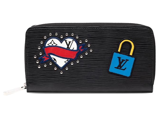 Louis Vuitton Black Epi Patches Zippy Wallet Leather  ref.2571022