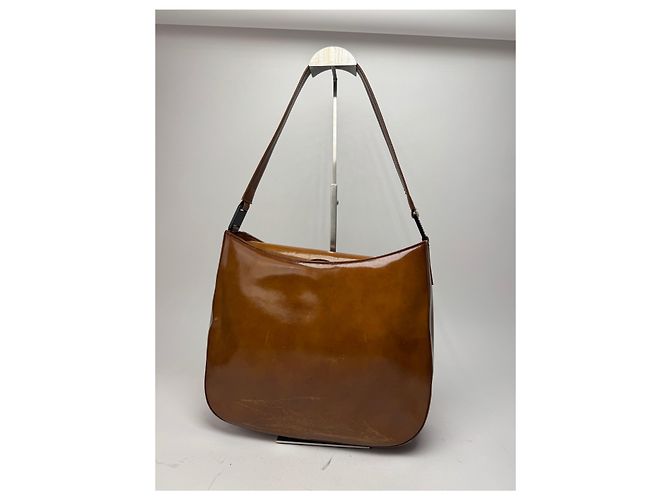 Sac en cuir verni Givenchy vintage marron