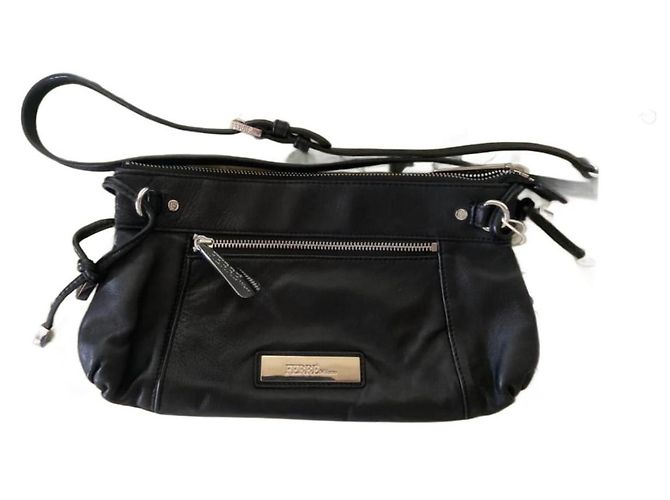 Ferré Milano Borsa a spalla nera in pelle Nero