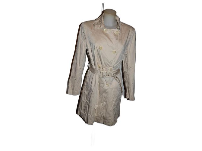 Gabardina Max Mara Beige de Algodón 
