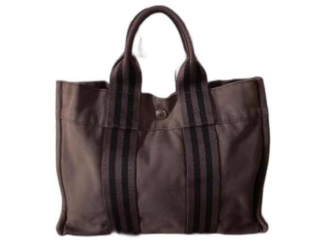 Toto Bag Hermès Bolso Tote Hèrmes de lona PM Gris