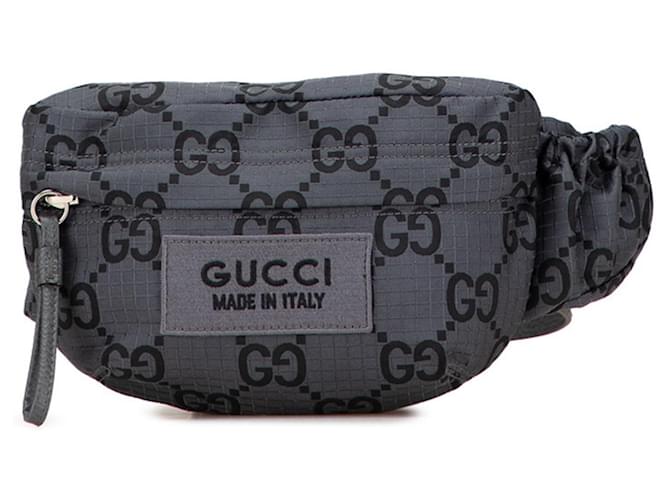 Gucci GG Nylon Waist Bag/Body Bag Brown Leather  ref.2571426