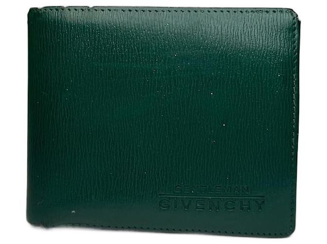 Vintage Givenchy Flapable Leather Wallet Green