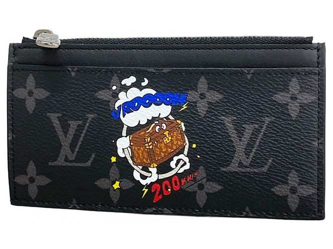 Twist Monedero y tarjetero Monogram Eclipse de Louis Vuitton Negro