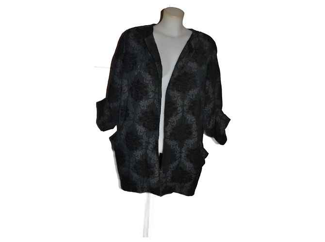 Zara black viscose coat size M