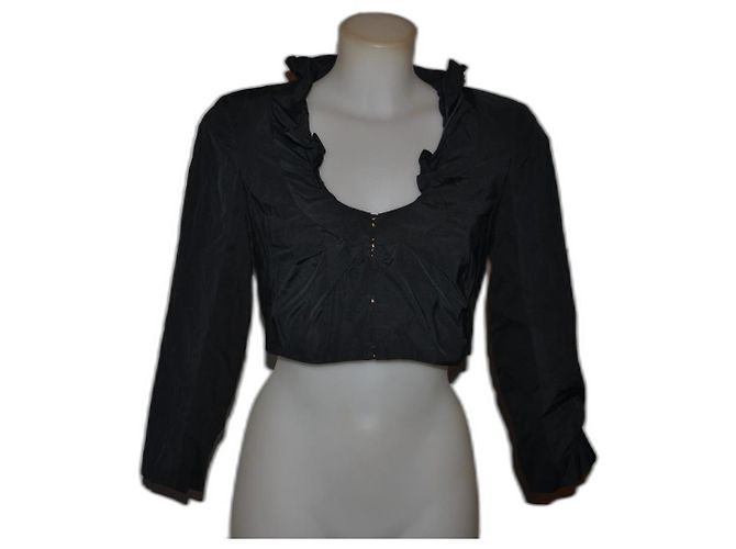Jaqueta curta acolchoada Pinko preta Preto