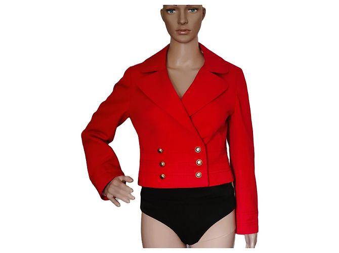 Autre Marque Roger and Jean Gainon Jacke aus roter Wolle