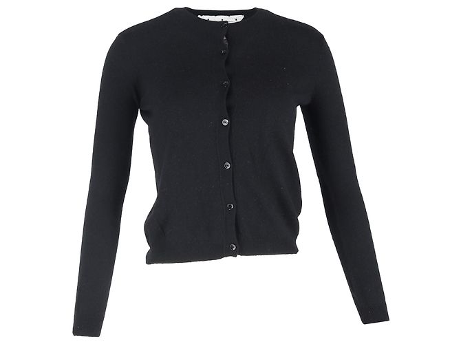 Knopf-Cardigan RED Valentino aus schwarzer Wolle