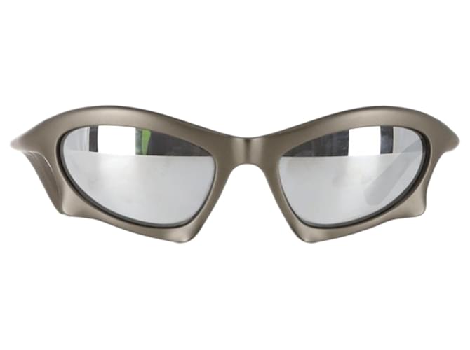 Óculos de sol Balenciaga BB0229S Bat Rectangle em acetato cinza Plástico  ref.2572335