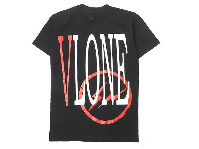 Autre Marque Camiseta de algodón VLONE Fragment Design Negro