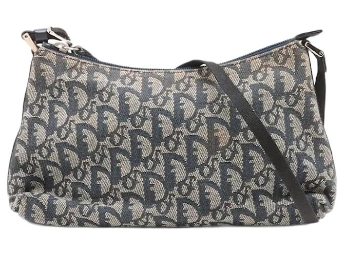 Dior Blue Trotter canvas shoulder bag Cloth  ref.2572845