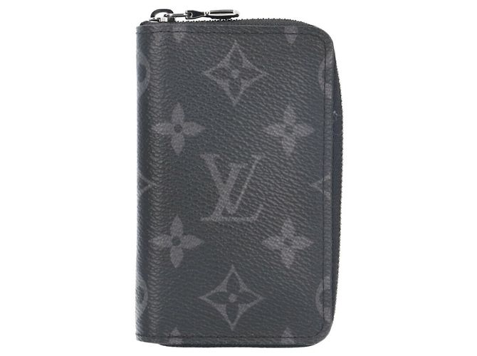 Monedero Zippy Vertical Monogram Eclipse Louis Vuitton Negro Monograma